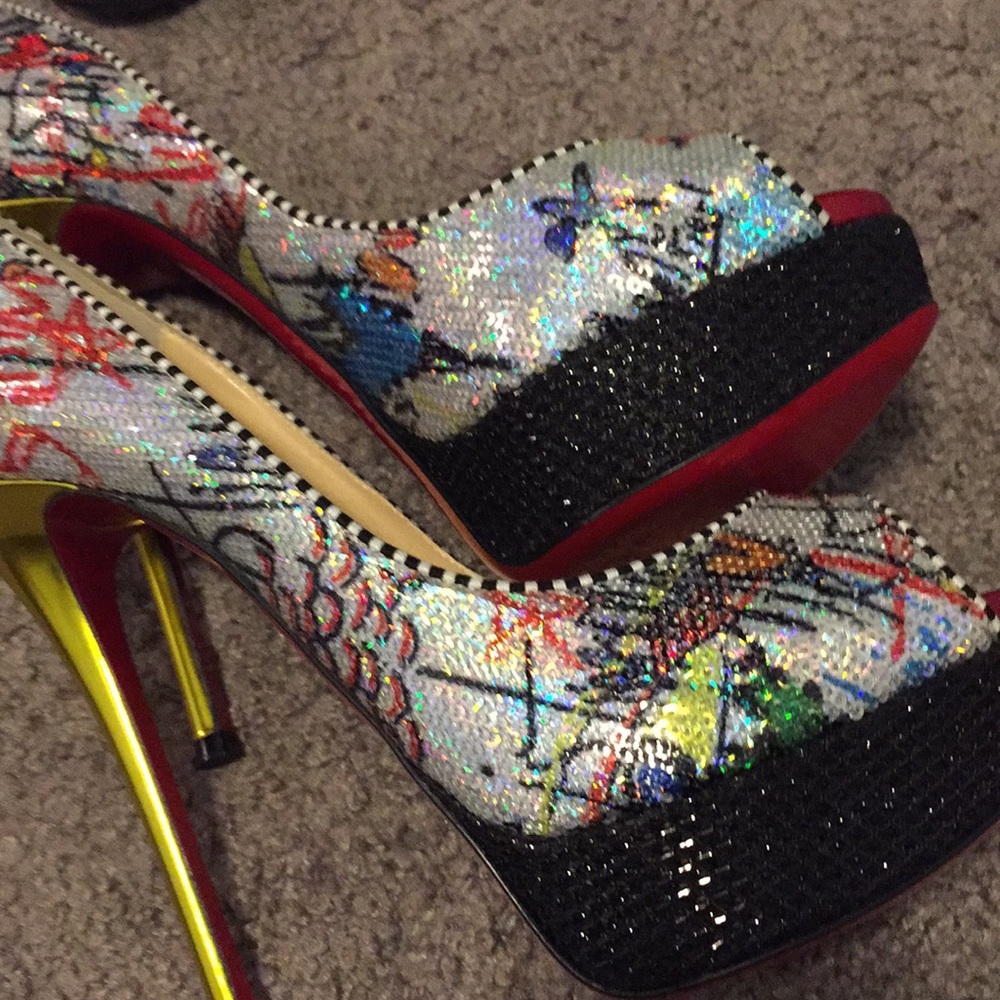 Christian Louboutin Women's  Peep Toe Heels size 8
